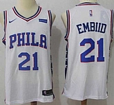 Nike 76ers 21 Joel Embiid White Nike Swingman Jersey,baseball caps,new era cap wholesale,wholesale hats